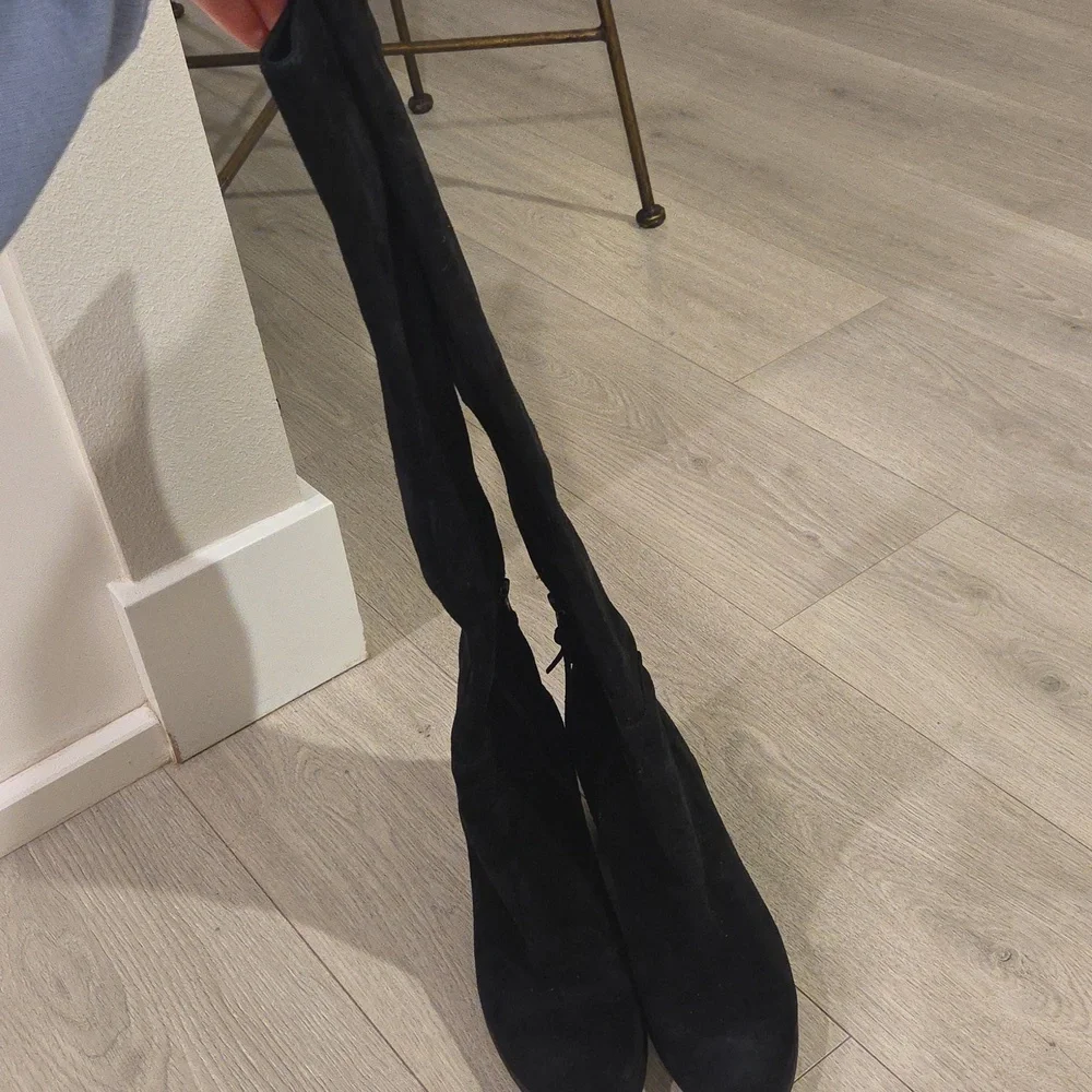 Stuart Weitzman Black Suede Boots